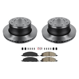 AmeriBRAKES® - AmeriPLATINUM™ Rear Brake Kit with Semi-Metallic Pads