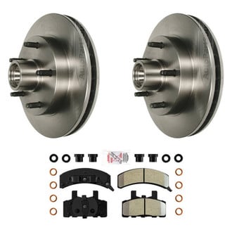 AmeriBRAKES® - AmeriPRO™ Plain Front Brake Kit with Semi-Metallic Pads