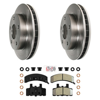 AmeriBRAKES® - AmeriPRO™ Plain Front Brake Kit with Semi-Metallic Pads