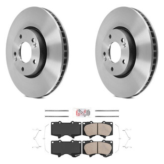 AmeriBRAKES® - AmeriPLATINUM™ Front Brake Kit with Ceramic Pads