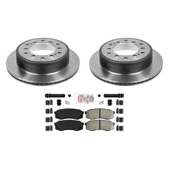 AmeriBRAKES® - AmeriPLATINUM™ Rear Brake Kit with Semi-Metallic Pads