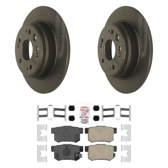 AmeriBRAKES® - AmeriPLATINUM™ Rear Brake Kit with Ceramic Pads