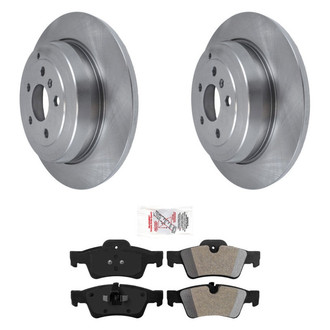 AmeriBRAKES® - AmeriPRO™ Plain Rear Brake Kit with Semi-Metallic Pads