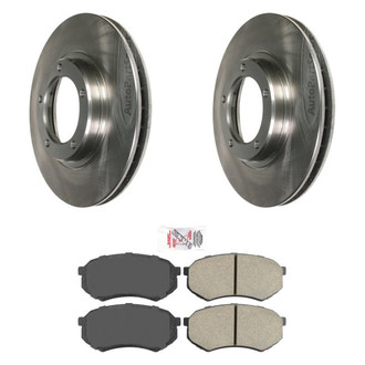 AmeriBRAKES® - AmeriPRO™ Plain Front Brake Kit with Ceramic Pads