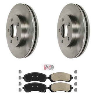 AmeriBRAKES® - AmeriPRO™ Plain Front Brake Kit with Semi-Metallic Pads