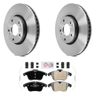AmeriBRAKES® - AmeriPLATINUM™ Front Brake Kit with Semi-Metallic Pads