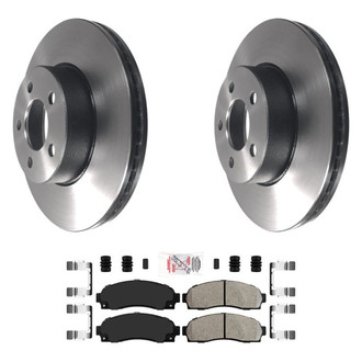 AmeriBRAKES® - AmeriPLATINUM™ Front Brake Kit with Semi-Metallic Pads