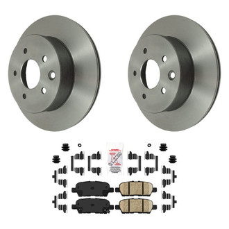AmeriBRAKES® - AmeriPLATINUM™ Rear Brake Kit with Ceramic Pads