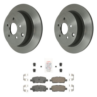 AmeriBRAKES® - AmeriPLATINUM™ Rear Brake Kit with Ceramic Pads