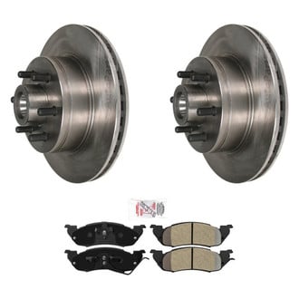 AmeriBRAKES® - AmeriPRO™ Plain Front Brake Kit with Semi-Metallic Pads