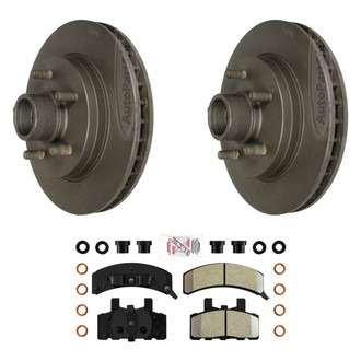AmeriBRAKES® - AmeriPLATINUM™ Front Brake Kit with Semi-Metallic Pads