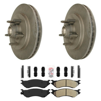 AmeriBRAKES® - AmeriPLATINUM™ Front Brake Kit with Semi-Metallic Pads