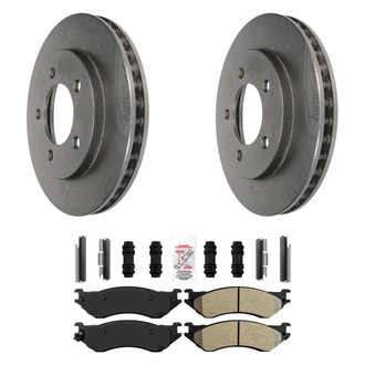 AmeriBRAKES® - AmeriPLATINUM™ Front Brake Kit with Semi-Metallic Pads