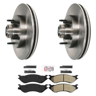 AmeriBRAKES® - AmeriPRO™ Plain Front Brake Kit with Semi-Metallic Pads