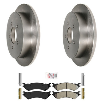 AmeriBRAKES® - AmeriPRO™ Plain Rear Brake Kit with Semi-Metallic Pads