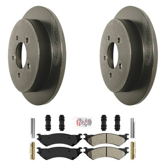 AmeriBRAKES® - AmeriPLATINUM™ Rear Brake Kit with Semi-Metallic Pads