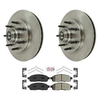 AmeriBRAKES® - AmeriPRO™ Plain Front Brake Kit with Semi-Metallic Pads