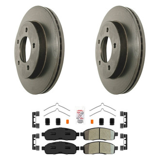 AmeriBRAKES® - AmeriPLATINUM™ Front Brake Kit with Semi-Metallic Pads