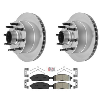 AmeriBRAKES® - AmeriPRO™ Plain Front Brake Kit with Semi-Metallic Pads