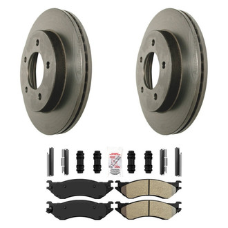 AmeriBRAKES® - AmeriPLATINUM™ Front Brake Kit with Semi-Metallic Pads