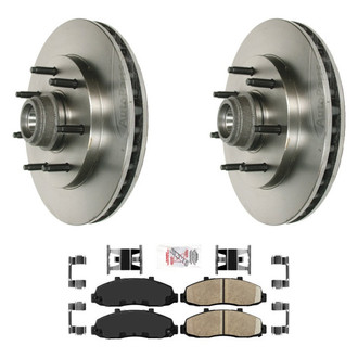 AmeriBRAKES® - AmeriPRO™ Plain Front Brake Kit with Ceramic Pads