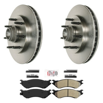 AmeriBRAKES® - AmeriPRO™ Plain Front Brake Kit with Semi-Metallic Pads