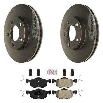 AmeriBRAKES® - AmeriPLATINUM™ Front Brake Kit with Semi-Metallic Pads