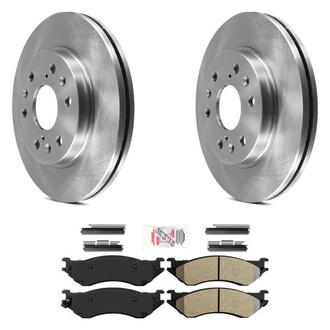 AmeriBRAKES® - AmeriPRO™ Plain Front Brake Kit with Semi-Metallic Pads