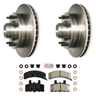 AmeriBRAKES® - AmeriPRO™ Plain Front Brake Kit with Semi-Metallic Pads