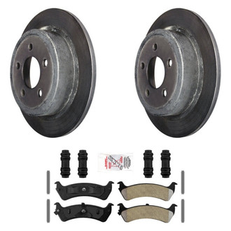 AmeriBRAKES® - AmeriPLATINUM™ Rear Brake Kit with Semi-Metallic Pads