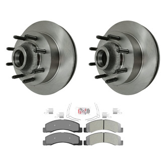 AmeriBRAKES® - AmeriPRO™ Plain Front Brake Kit with Semi-Metallic Pads