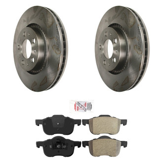 AmeriBRAKES® - AmeriPRO™ Plain Front Brake Kit with Semi-Metallic Pads