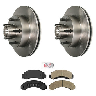AmeriBRAKES® - AmeriPRO™ Plain Front Brake Kit with Semi-Metallic Pads