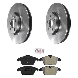 AmeriBRAKES® - AmeriPRO™ Plain Front Brake Kit with Semi-Metallic Pads