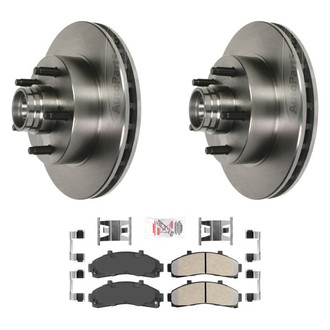 AmeriBRAKES® - AmeriPRO™ Plain Front Brake Kit with Semi-Metallic Pads