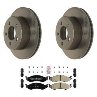 AmeriBRAKES® - AmeriPLATINUM™ Front Brake Kit with Semi-Metallic Pads