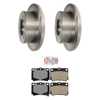 AmeriBRAKES® - AmeriPRO™ Plain Rear Brake Kit with Semi-Metallic Pads