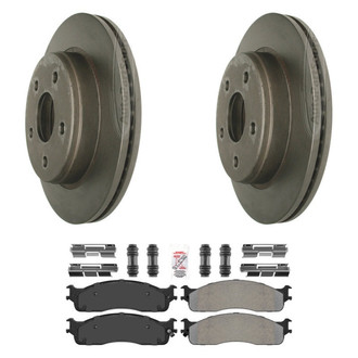 AmeriBRAKES® - AmeriPLATINUM™ Front Brake Kit with Semi-Metallic Pads
