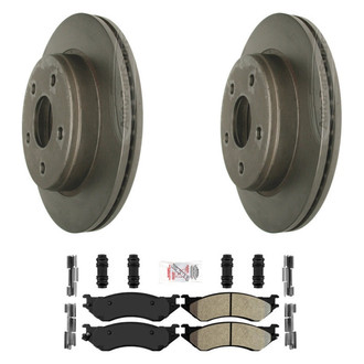AmeriBRAKES® - AmeriPLATINUM™ Brake Kit with Semi-Metallic Pads