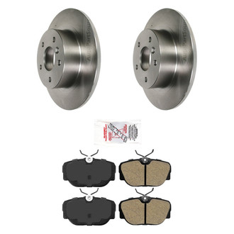 AmeriBRAKES® - AmeriPRO™ Plain Rear Brake Kit with Semi-Metallic Pads