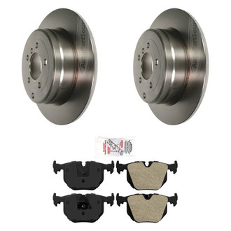 AmeriBRAKES® - AmeriPRO™ Plain Rear Brake Kit with Semi-Metallic Pads