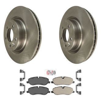 AmeriBRAKES® - AmeriPRO™ Plain Brake Kit with Semi-Metallic Pads