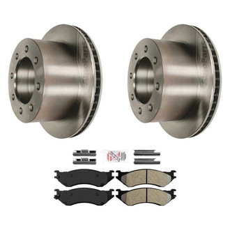 AmeriBRAKES® - AmeriPRO™ Plain Rear Brake Kit with Semi-Metallic Pads