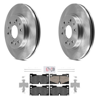 AmeriBRAKES® - AmeriPRO™ Plain Front Brake Kit with Ceramic Pads