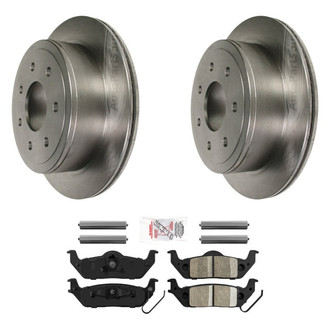 AmeriBRAKES® - AmeriPRO™ Plain Rear Brake Kit with Ceramic Pads