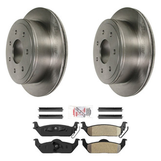 AmeriBRAKES® - AmeriPRO™ Plain Rear Brake Kit with Semi-Metallic Pads
