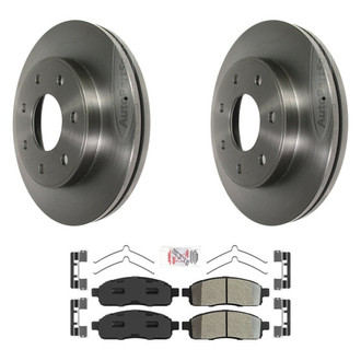 AmeriBRAKES® - AmeriPRO™ Plain Front Brake Kit with Semi-Metallic Pads