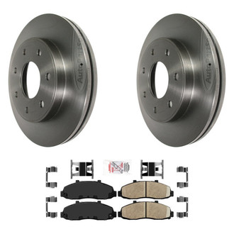 AmeriBRAKES® - AmeriPRO™ Plain Front Brake Kit with Ceramic Pads