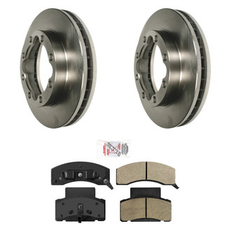 AmeriBRAKES® - AmeriPRO™ Plain Front Brake Kit with Semi-Metallic Pads
