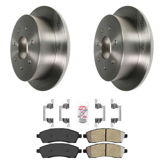 AmeriBRAKES® - AmeriPRO™ Plain Rear Brake Kit with Semi-Metallic Pads